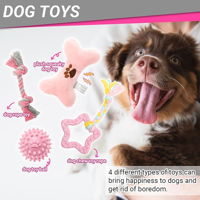FLYSTAR Puppy Starter Kit for Small Dogs, 26 Pcs Puppy Essentials Supplies