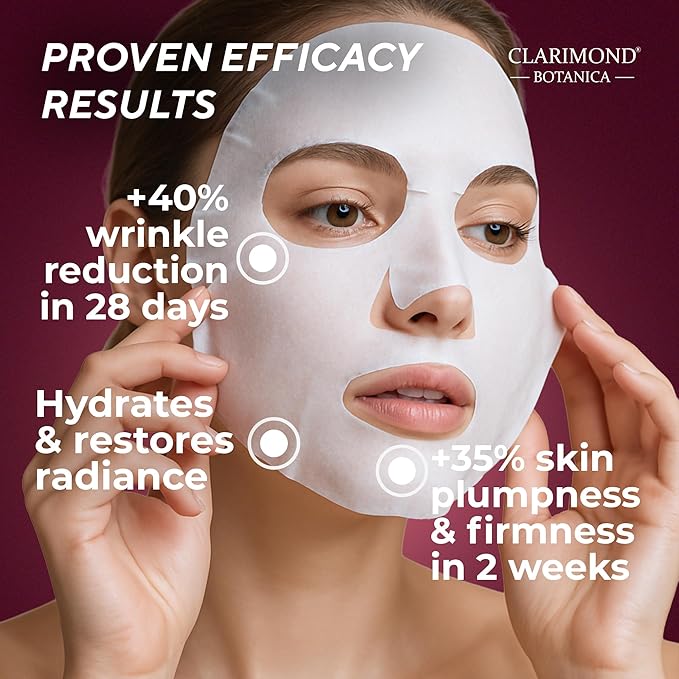 5 Pack Hydrating Facial Mask Skin Care – Soluble Enzymes, Probiotic Fermented Botanicals – Sensitive Skin, Redness, Smoothing & Revitalizing Sheet Masks Spa Gifts for Women