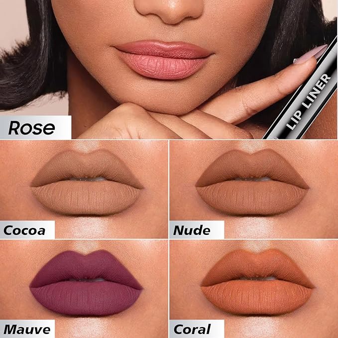 Lip Stain Peel Off - Lip Liner Long-wear & Waterproof Moisturizing Lip Stain with Matte Finish, Transfer-Proof, Non-Stick Cup Lip Tint Stay On All Day (Coral)