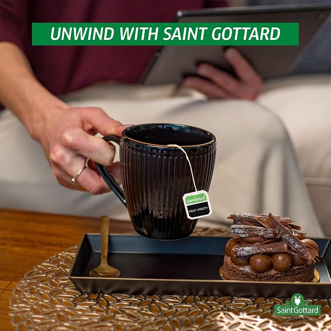 [Collection of Flavors] Saint Gottard Herbal Tea – Caffeine-Free Herbal Infusion, Natural Ingredients, Hot or Iced Tea, Organic Premium Flavor Blend, Aromatic & Smooth Taste, 40 tea bags