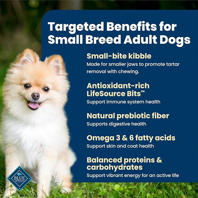 Blue Buffalo Life Protection Formula Small Bite Chicken Dry Dog Food, 34 lb | Smaller Kibble for Easier Chewing, Real Chicken #1 Ingredient, Supports Immunity with Antioxidant-Rich LifeSource Bits