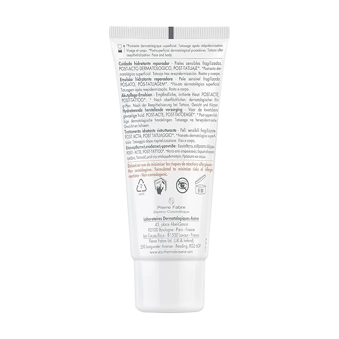 Avène Cicalfate+ Hydrating Skin Recovery Emulsion for post-procedure & post-tattoo,helps restore skin barrier,24hr hydration,1.3 Fl Oz,(Pack of 2)
