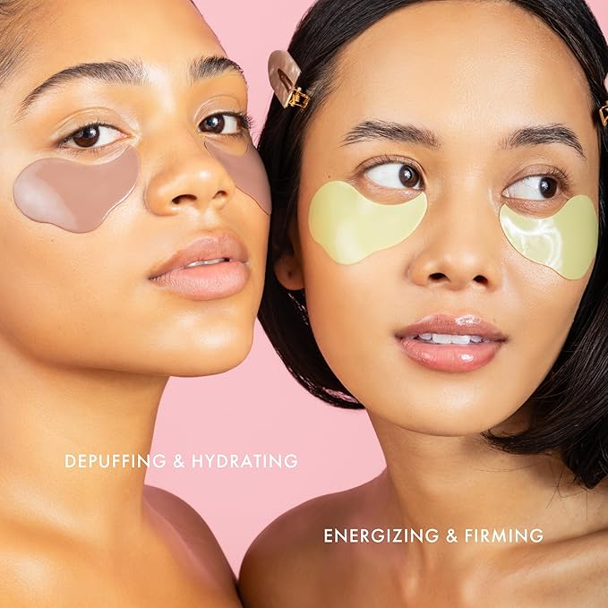 ESW Beauty Under Eye Patches Variety Set (10-Pack) – Soothing & Nourishing – Includes Strawberry Matcha & Iced Chai Latte – For Hydrating Dark Circles Under Eyes