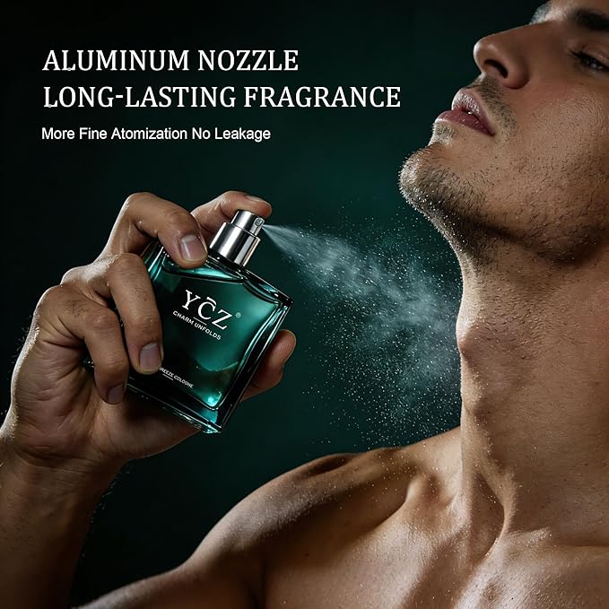 YCZ JADE BREEZE Cologne for Men – Aromatic Citrus Fragrance with Lemon, Verbena & Fresh Tea Notes, Amber & Musk Base, Long-Lasting Eau de Parfum Showcasing Unique Taste for Daily Wear, Office & Casual