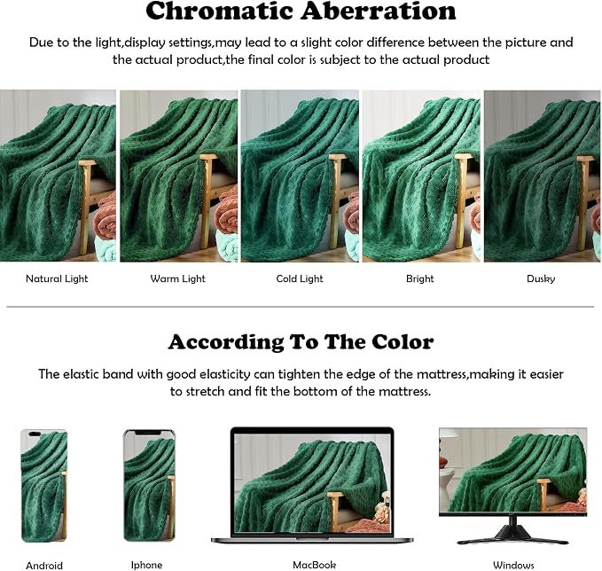 NEWCOSPLAY 3D Waffle Checkered Flannel King Blanket, Dark Green, 90"x110" | Super Soft Cute Lightweight Decorative Premium Silky Fleece Blanket for Couch Sofa Bed, Gift for Women Men, All Season Use