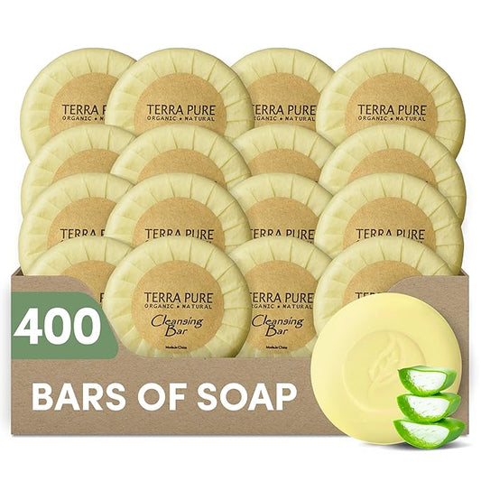 Terra Pure Bar Soap, Travel Size Hotel Amenities, 0.6 oz (Pack of 400)