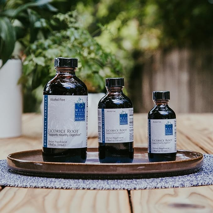 Wise Woman Herbals Licorice Botanical Syrup (Formerly Solid Extract) 4:1, Alcohol-Free, Digestive Comfort, Adrenal Balance, Immune, Respiratory & Healthy Inflammatory Response Support, 4 Fl Oz