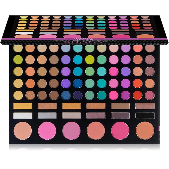 SHANY 78 Color Highly Pigmented Eye Face Makeup Palette - Blendable Eye shadows, Makeup Blush and Face powder Makeup Kit - Matte Shimmer - PARTY READY