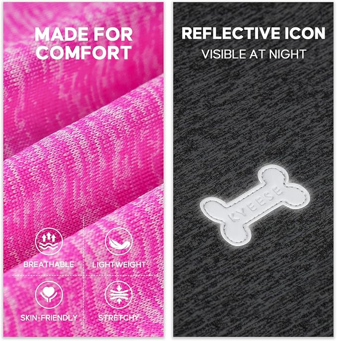 KYEESE 2Pack Dog Shirt for Small Dogs Sun Protection Tank Top for Summer | Reflective for Safety, Lightweight & Breathable, Shedding Control, Skin-Friendly for Sensitive Dogs, Easy On/Off, Quick Dry