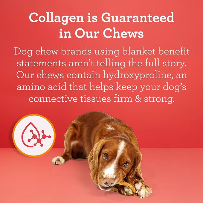 DreamBone CollaYUMS Twists Plus Collagen Rawhide-Free Dog Treats, 20 Count | Supports Hip and Joint Health, Daily Chew, Digests Safely and Completely, With Real Chicken & Peanut Butter, For Adult Dogs