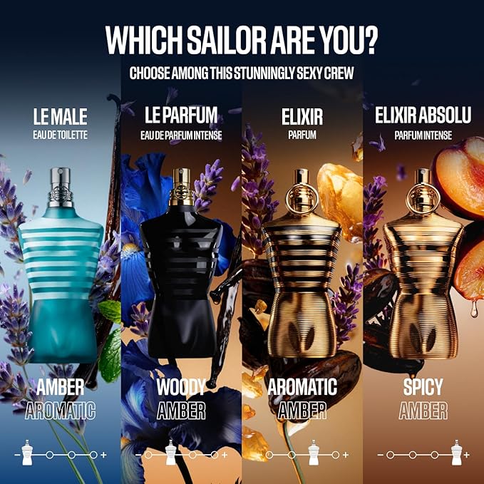 Jean Paul Gaultier Le Male Eau de Toilette - Long Lasting Amber Aromatic Cologne for Men with Fresh Mint, Lavender & Sensual Vanilla - Luxury Men's Cologne Spray, 2.5 oz | for Men, 2.5, Ounce