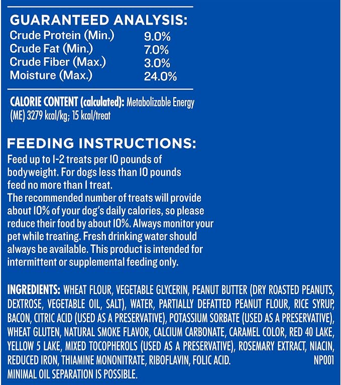 Milk-Bone Soft & Chewy Peanut Buttery Bites, 11.8 Oz. Bag | Soft dog treats with Jif peanut butter & real bacon