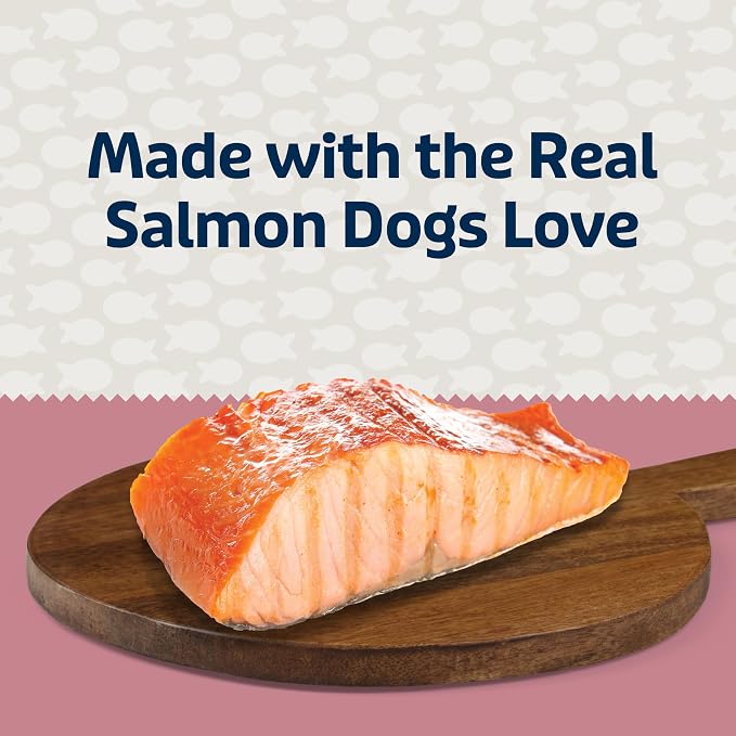 Blue Buffalo Bits Plus Salmon Dog Treats, 9.5 oz | Skin & Coat Health, Omega 3 & 6 Fatty Acids, Vitamin A, E & Zinc for Immune Support