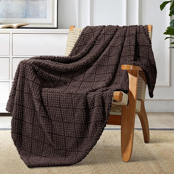 Whale Flotilla Soft Fleece Throw Blanket for Couch, Coffee | Jacquard Waffle Blankets for Home Decor, Lightweight and Cozy, All Season Suitable, 50x60 Inch