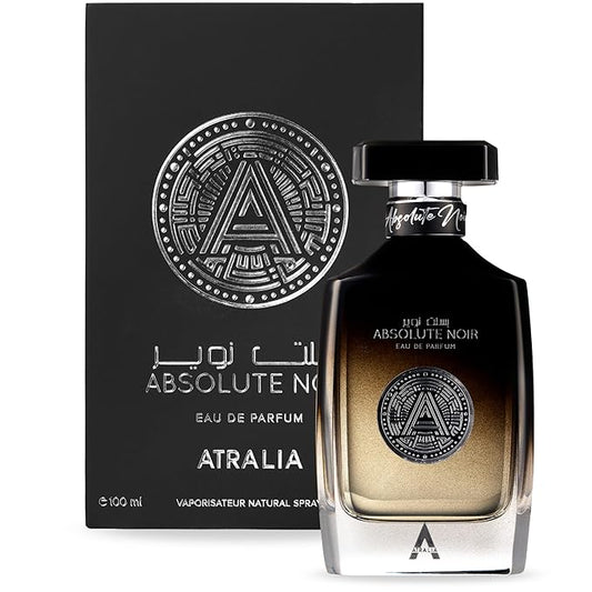 Atralia Absolute Noir Eau De Parfum for Men 100Ml 3.4Oz - Luxurious and Long Lasting Fragrances with Top Notes of Bergamot, Lemon, Grapefruit, Pink Pepper