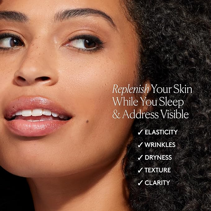 Naked & Thriving Restorative Night Routine | Renew Night Serum (30 mL) + Revive Eye Cream (15 mL) + Rejuvenate Face Oil (35 mL) with Peptides, Squalane, Hyaluronic Acid, and Fruit AHAs (Set of 3)