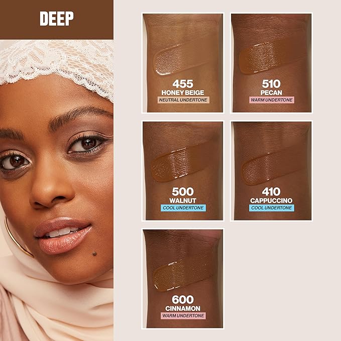 Revlon Liquid Foundation, ColorStay Face Makeup for Normal & Dry Skin, SPF 20, Longwear Medium-Full Coverage with Natural Finish, 410 Cappuccino, 1 fl oz