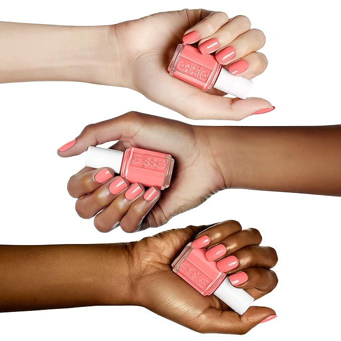 essie Nail Polish, Peachy Coral, 0.46 fl oz | Salon-Quality | 8-Free Vegan | Peach Side Babe | Pack of 2