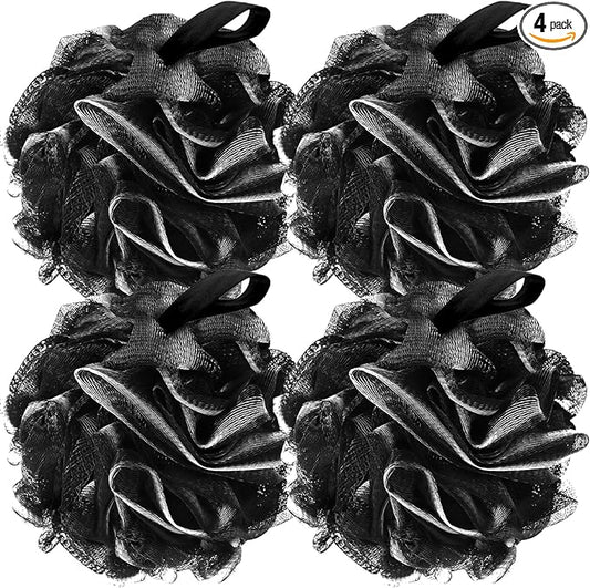 FARMOGA Bath Loofah Sponge Back Scrubber Shower Sponge Soft Mesh Exfoliator Pouf Shower Ball Bath Sponges for Women and Men Bath Accessories