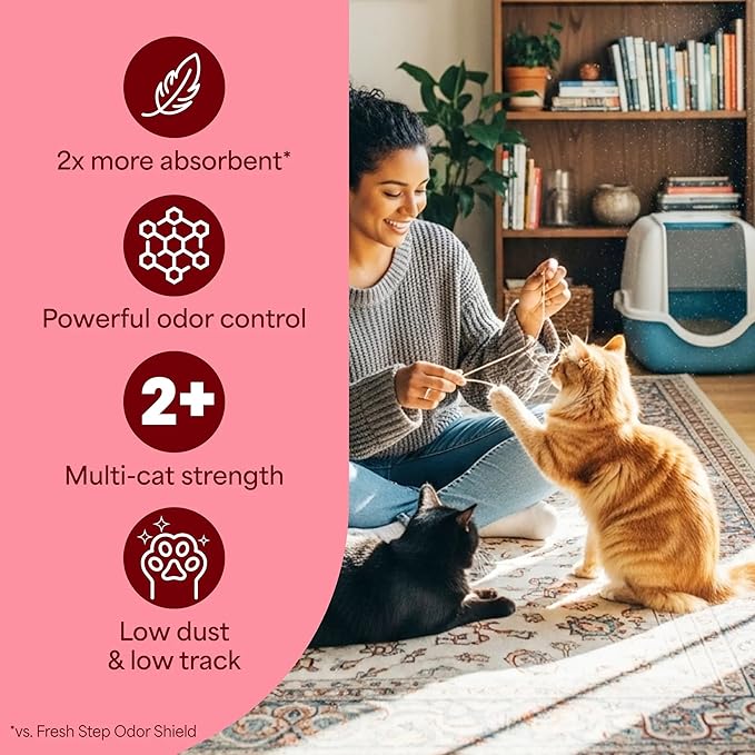 Fresh Step Clean Care Crystal Cat Litter, 8 lb., 2 Pk | Crystal Litter, Scented with Febreze Freshness, Naturally Light Weight, Low Dust, Febreze Freshness for up to 30 days