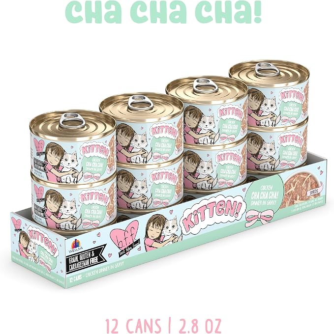 Weruva B.F.F. Kitten Food, Cha Cha Cha with Chicken in Gravy, 2.8oz Can (Pack of 12)