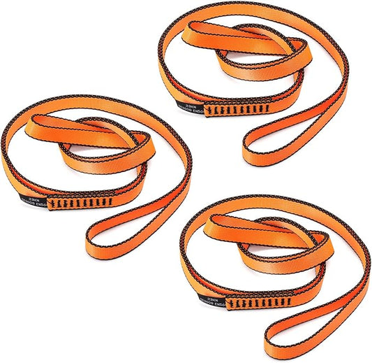 18MM Nylon Climbing Sling Runner 23KN CE2008/EN566 Strong Webbing Straps for Rock Climbing,Mountaineering, Rappelling, Swing, Yoga Hammock etc