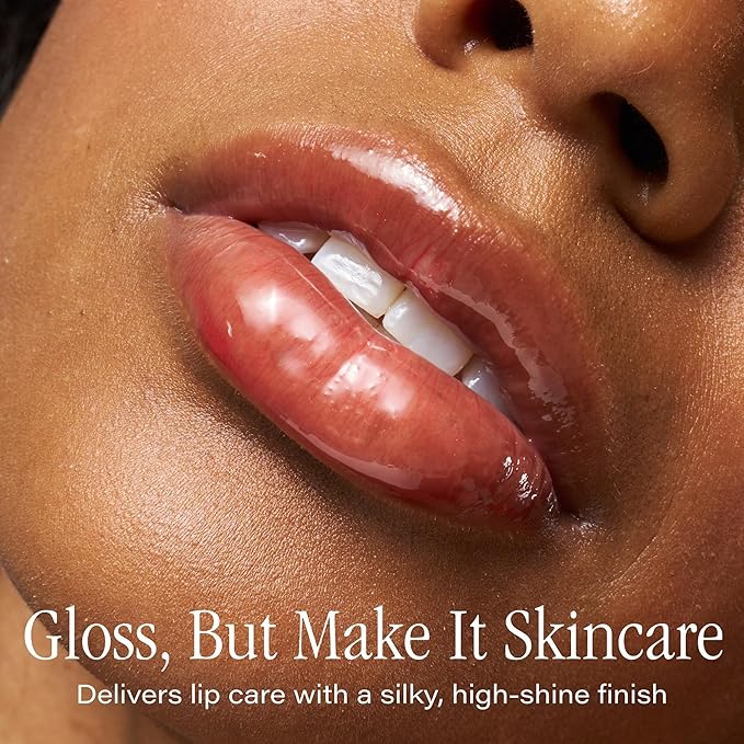 SKINN Luminous Lip Oil, Crimson - Lip Care for Dry and Cracked Lips - Ultra-Light Non-Sticky Formula with Sheer Glossy Finish - Soothing Vitamin C & Manuka Honey Supports Collagen Production