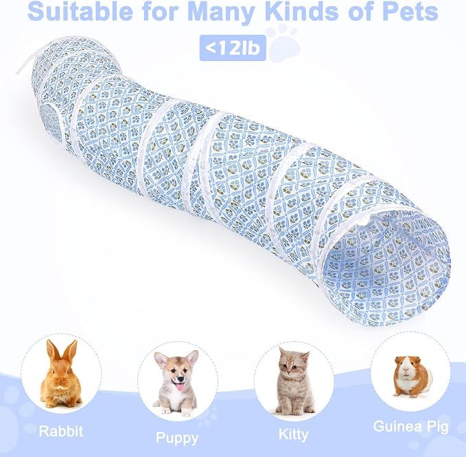 Glittme S-Shape Cat Tunnel, Foldable Cat Tunnels for Indoor Cats