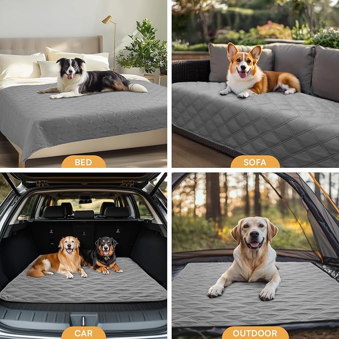 Luciphia Waterproof Couch Cover for Dogs, Non-Slip Pet Sofa Protector | Non-slip waterproof couch cover scratch-resistant machine washable protects sofa bed, Light Grey, 40" x 50"