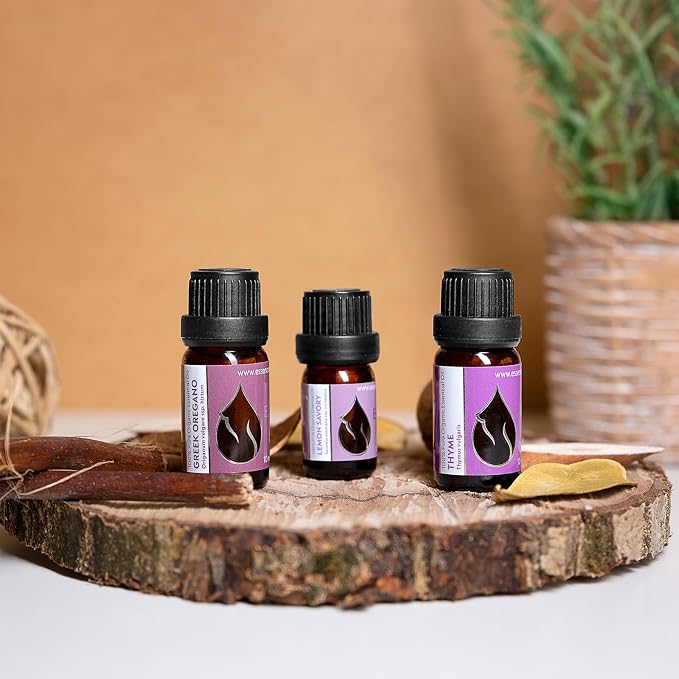Essences Bulgaria Organic Thyme Essential Oil 1/3 Fl Oz | 10ml | Thymus vulgaris | 100% Pure and Natural | Undiluted | Therapeutic Grade | Family Owned Farm | Steam-Distilled | Non-GMO | Vegan