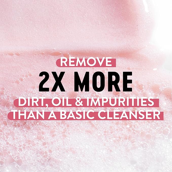 Bioré Rose Quartz + Charcoal Daily Purifying Cleanser, Oil Free Facial Cleanser Energizes Skin, Dermatologist Tested and Cruelty Free, 6.77 oz