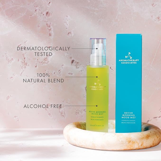 Aromatherapy Associates Revive Morning Mood Mist, 100ml, Energizing Aromatherapy Spray, Body, Room, & Pillow Spray with Grapefruit, Rosemary, Juniper Berry & Ginseng, Alcohol-Free Essential Oil Mist