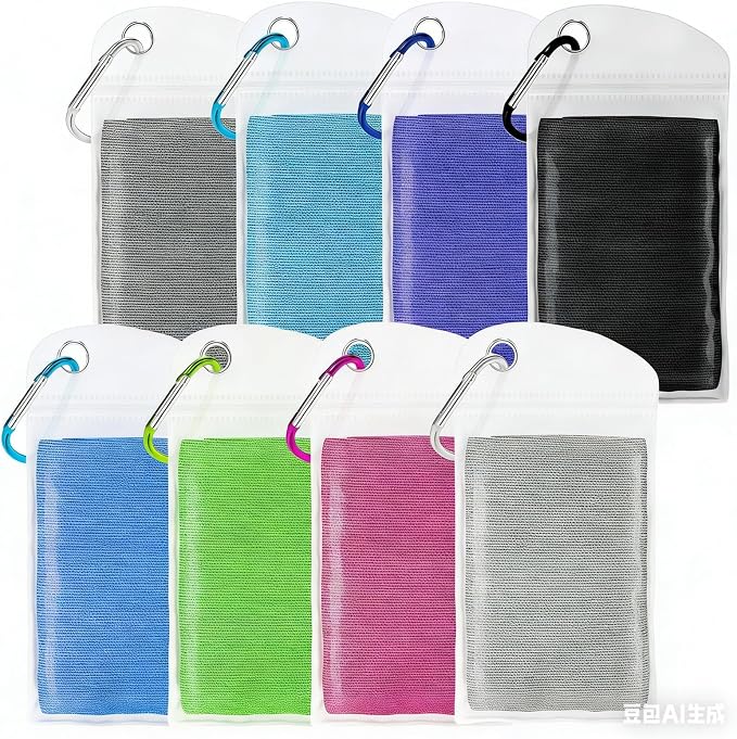 Amgico 8 Pack Cooling Towels 40"X12", Cooling Neck Wraps for Men and Women, Ice Towel, Soft Breathable Durable Towels for Yoga, Pilates, Tennis, Golf, Gym, Workout, Sports & More Activities