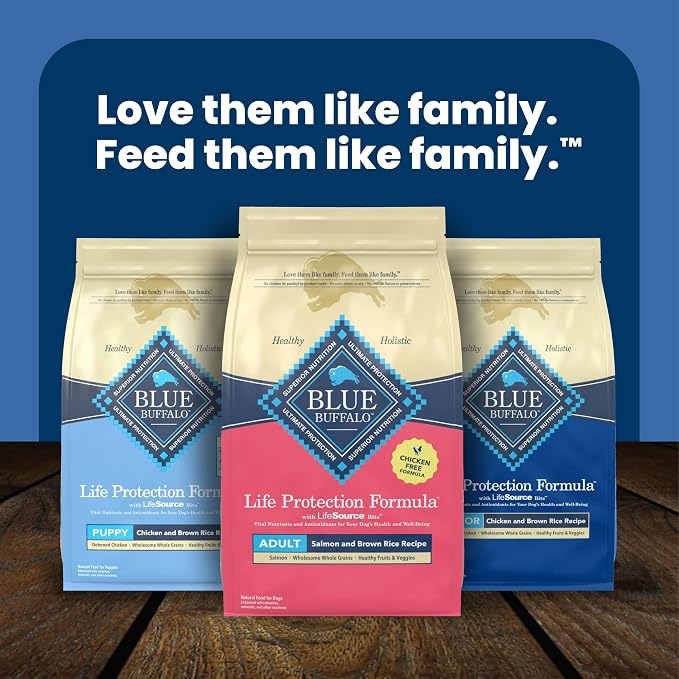 Blue Buffalo Life Protection Formula Salmon Adult Dry Dog Food, 30 lb | Real Salmon #1 Ingredient, Chicken-Free Recipe, Antioxidant-Rich LifeSource Bits, Promotes Healthy Muscle Development