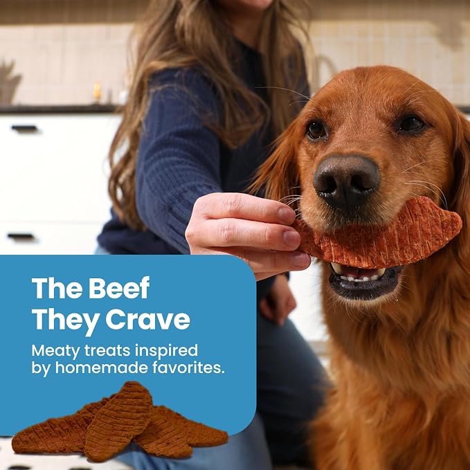 Blue Buffalo Nudges Jerky Cuts Steak Dog Treats, 16 oz | Real Beef First, Made in the USA, For All Breed Sizes, No Artificial Preservatives