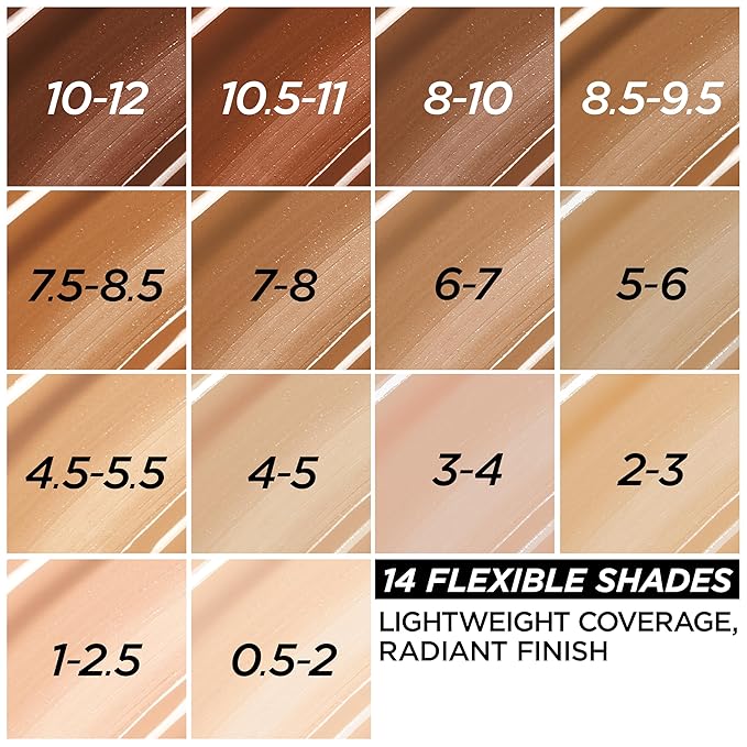 L'Oreal Paris True Match Nude Hyaluronic Tinted Serum Foundation with 1% Hyaluronic acid, Very Deep 10-12, 1 fl. oz.