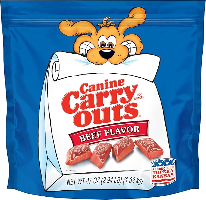 Canine Carry Outs Beef Flavor Dog Treats, 47 Ounce Bag