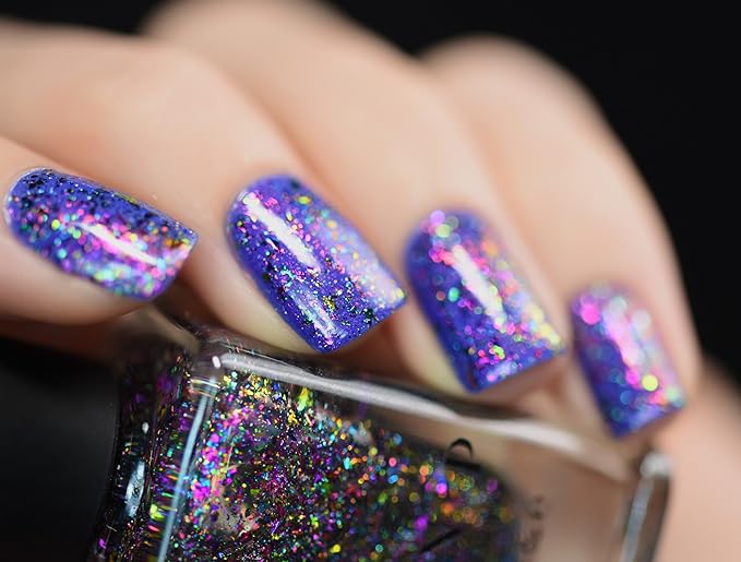 ILNP Kaleidoscope - Purple, Magenta, Green, Gold, Turquoise Ultra Chrome Color Shifting Flakie Nail Polish