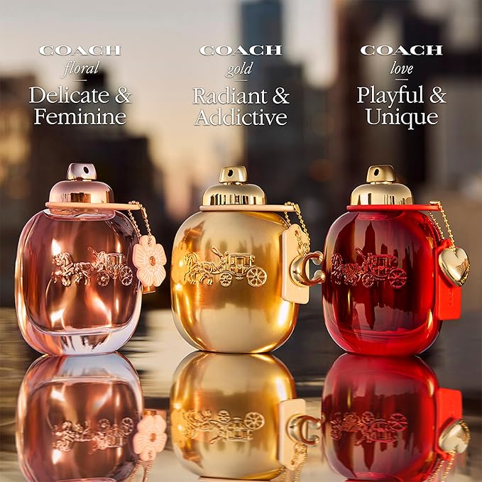 COACH Love Jumbo Eau de Parfum Spray - Women's Fragrance - Floral Fruity - With notes of Wild Strawberry, Red Velvet Rose & Vibrant Cedarwood - 5.0 Fl Oz