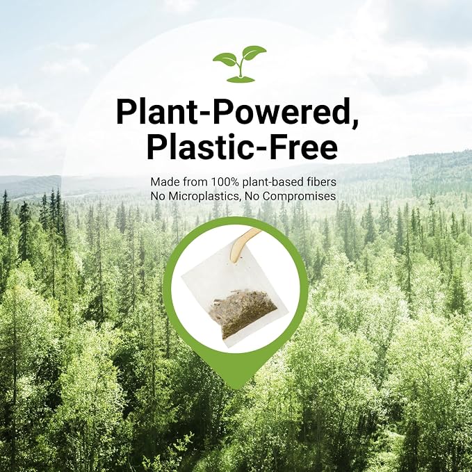 Premium 60 Mullein Tea Bags For Lungs - 100% Pure Mullein Leaf | For Lung Health & Respiratory Wellness Support | Caffeine Free - No Additives & Non-GMO | Plastic-Free, Plant-Based Tea Bags