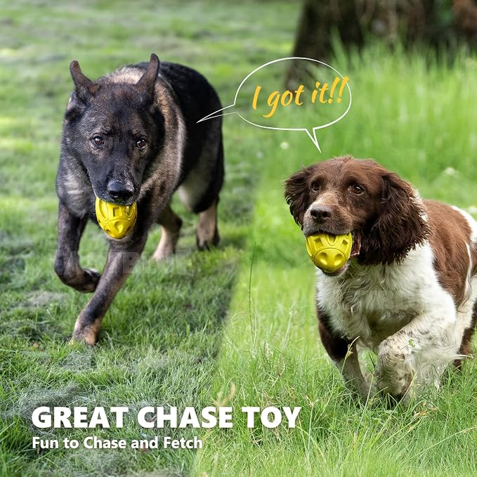 EASTBLUE Dog Toys for Aggressive Chewers, Indestructible Squeaky Football