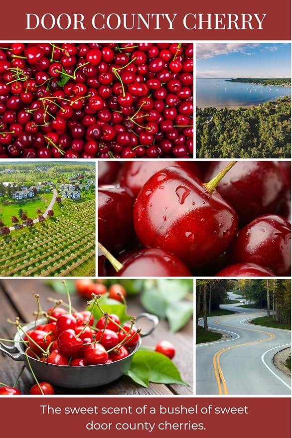 Eco Candle Co. Door County Cherry Tea Light Candles, 10-Pk, 9 Hr Burn Time | Scents of Handpicked Cherries - Recyclable, No Lead, Hand Poured, Made from Midwest Grown Soybeans, .6 oz. Each