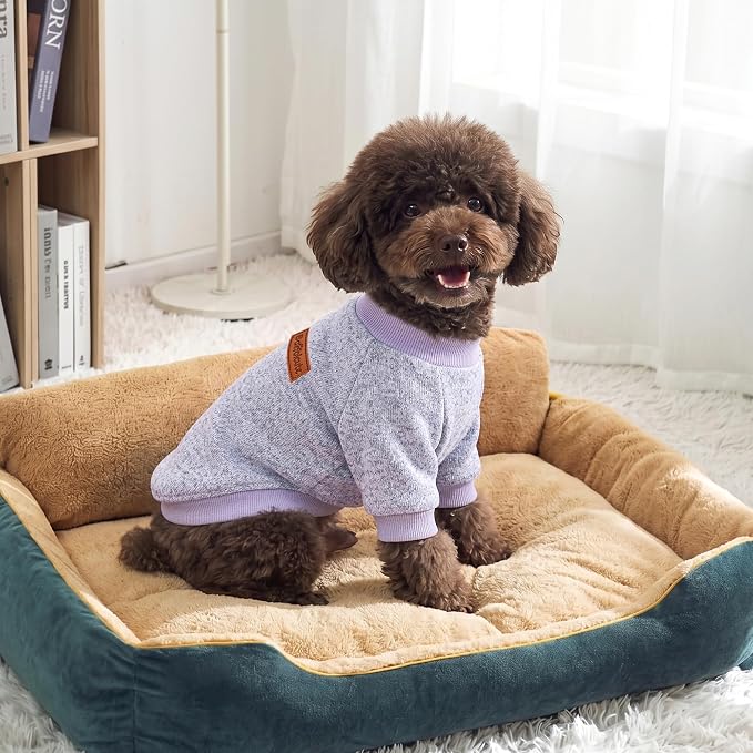 1 Pack Dog Sweaters for Small Dogs Girl Boy Winter Fleece Clothes Warm Soft Dog Sweatshirt Outfit for Dogs Cats Pet Apparel