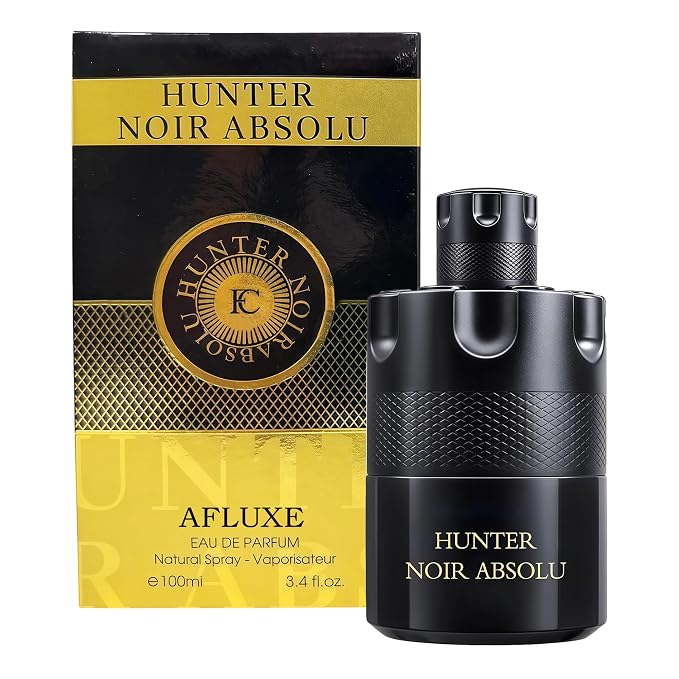 AFLUXE HUNTER NOIR ABSOLU Long-Lasting Men's Cologne Eau de Parfum | 100ml Dark Woody Night Fragrance | Gift Set for Him