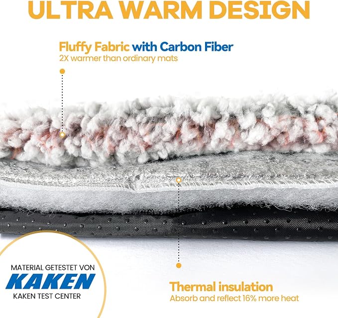 Mora Pets Self Warming Cat Bed Self Heating Cat Dog Mat Pet Pad Extra Warm | Self Heated Cat Bed for Indoor Outdoor Pets, Removable Washable Cover, Non Slip Bottom, Crinkle-Free, No Plug, 29.1 x 18.9 in