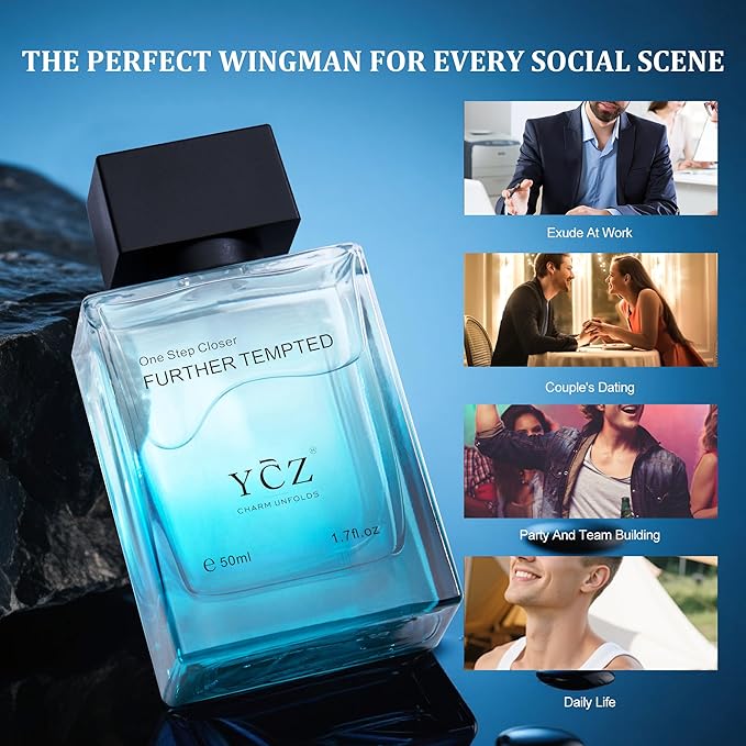 Ycz Men's Blue Wood Shadow Perfume for Men, 1.7 oz. Long Lasting Eau De Parfum Cologne For Men, Daily Use Men's Casual Cologne, A Signature Scent Great Holiday Gift A Gift for Any Occasion