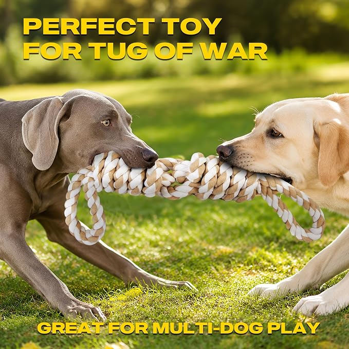 Fida Dog Rope Toys for Aggressive Chewers, Tug Toys for Large Medium Dogs