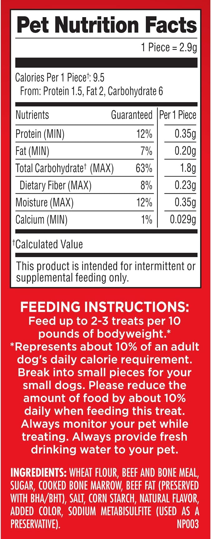 Milk-Bone MaroSnacks Dog Treats, Beef, 15 Ounce (Pack of 6) with Real Bone Marrow and Calcium | 15-oz. boxes, Made with real bone marrow, Dog treats with 12% protein