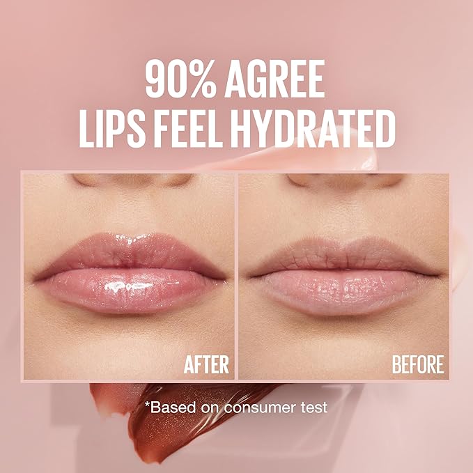 Maybelline Lifter Gloss, Hydrating Lip Gloss with Hyaluronic Acid, Moon, Nude Pink, 0.18 Ounce | Hydrating Lip Gloss