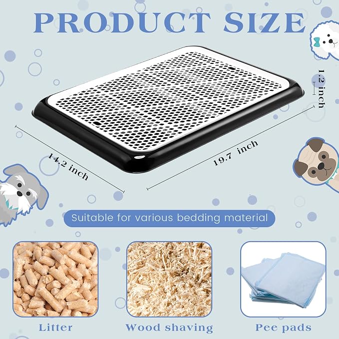 Mifoci 1 Pcs Dog Pee Pad Holder Potty Tray Portable Dog Litter Box Toilet Training for Small Medium Large Pet Puppy Indoor Outdoor